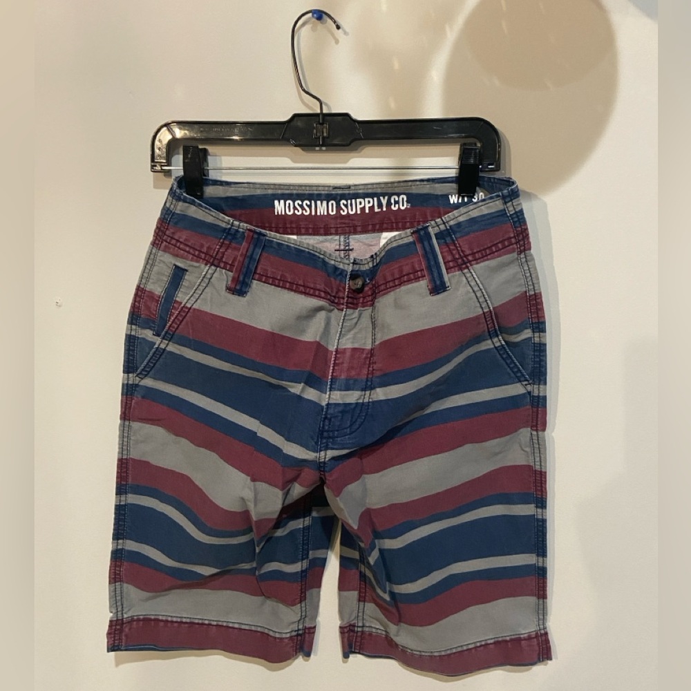 Mossimo Supply Co. Red and Blue Striped Shorts